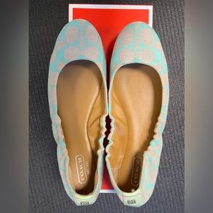 Coach Aly Mint Green Ballet Flats